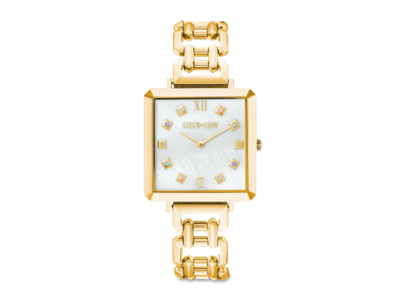 Gold Statement Watch Iconic Cube Golden Moments 