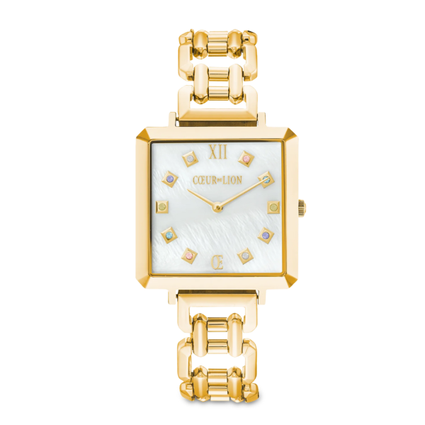 Gold Statement Watch Iconic Cube Golden Moments 