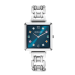Silver Statement Watch Iconic Cube Noble Petrol