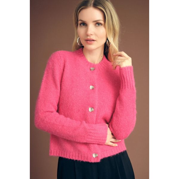 Audrey Knit Cardigan - Pink