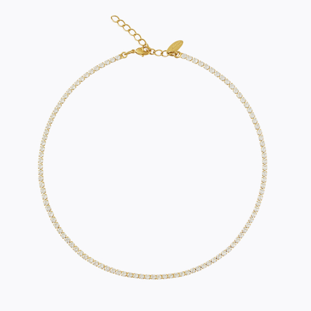 Mini Zara Necklace - Gold/Crystal