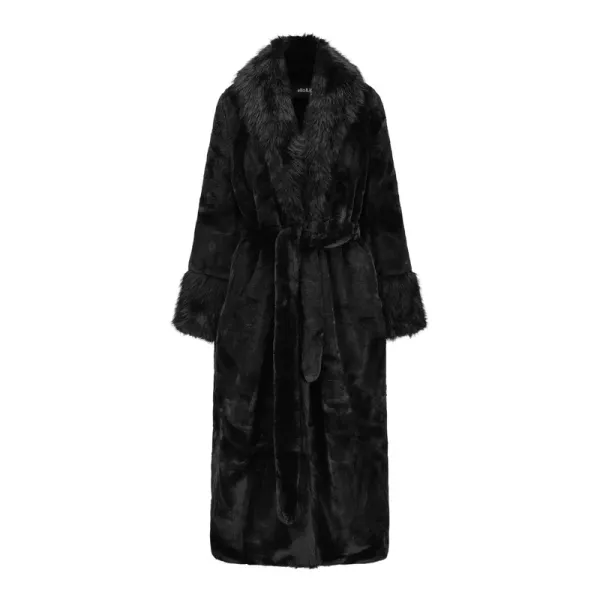 Caroline Fake Fur Jacket Blk