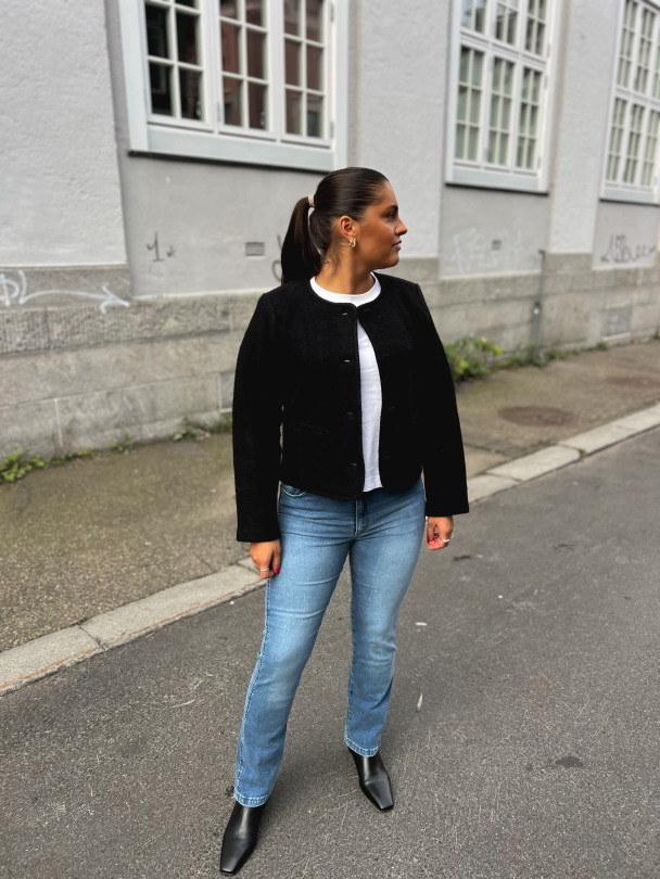 Darla Knit Short Cardigan - Black - Image 7