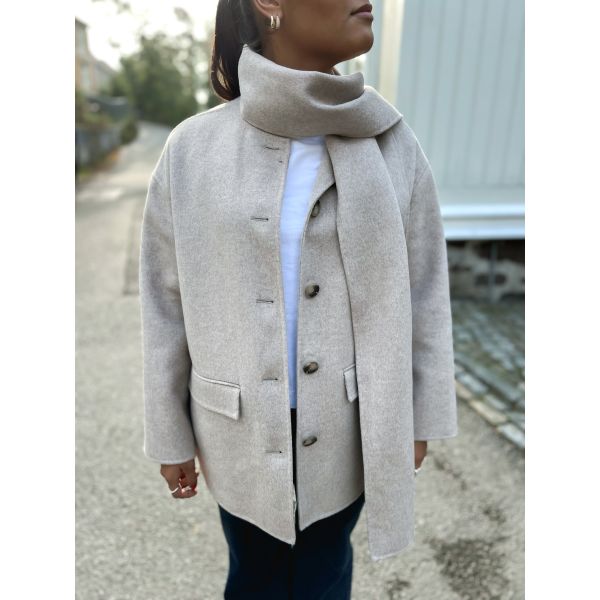 Pam Handmade Scarf  Jacket - Sandshell 