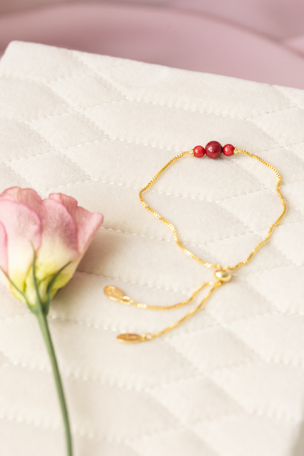 Serenity Bracelet - Red Coral 
