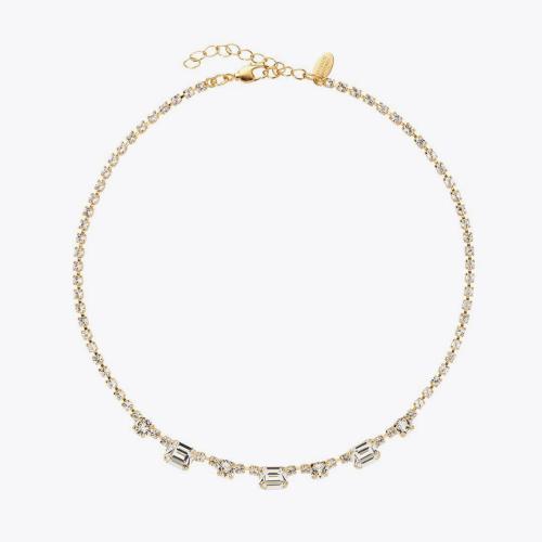 Corinna Necklace Gold - Crystal