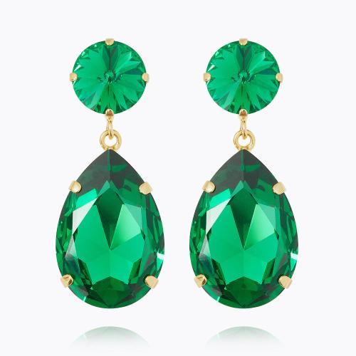 Perfect Drop Earrings - Gold/Majestic Green