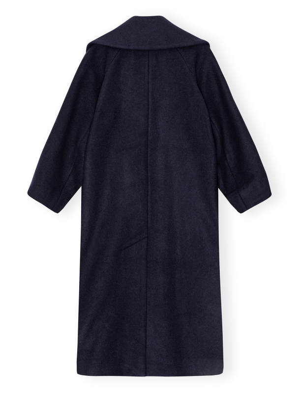 Boiled Wool Large Collar Coat - Image 5