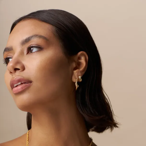 ORELIA Twist Hoops - Image 2