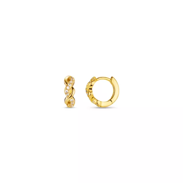 ORELIA Pave Twist Earrings