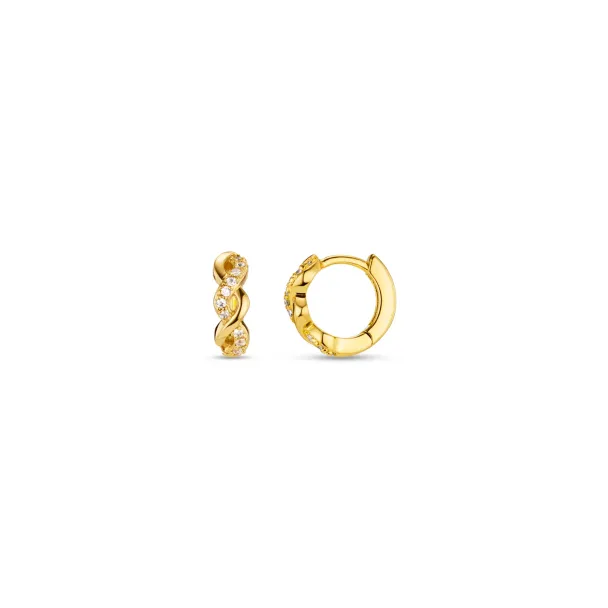 ORELIA Pave Twist Earrings