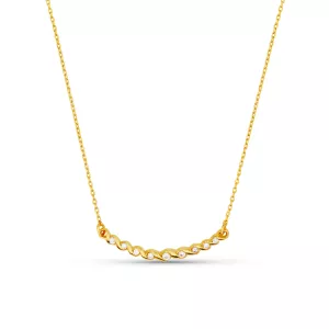 ORELIA Crystal Curved Bar Necklace