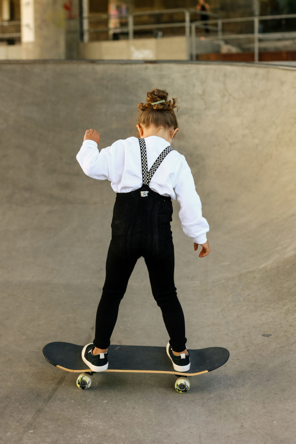 Footless Tights - Classic Black Checked - Image 2