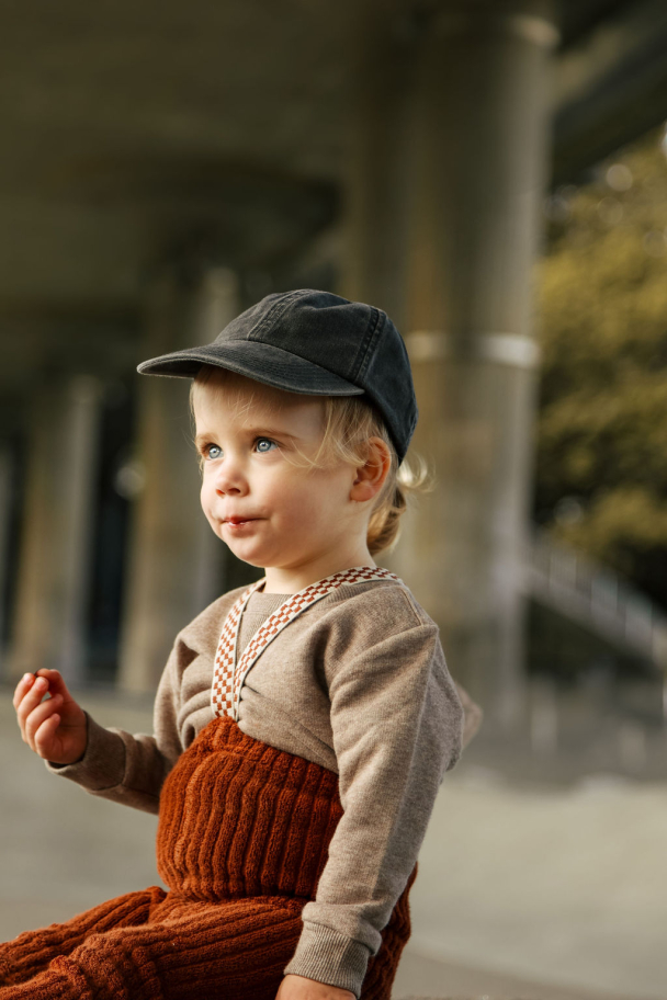 Granny Teddy Footless Tights - Cinnamon Checked  - Image 3