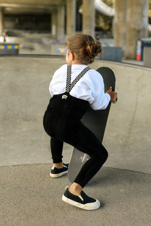 Footless Tights - Classic Black Checked - Image 6