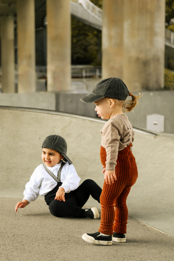 Granny Teddy Footless Tights - Cinnamon Checked  - Image 7