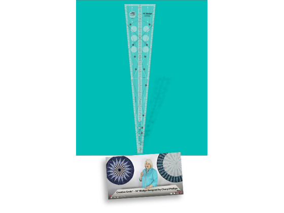 CGRCP1   Creative Grids Non-Slip10° Wedge Ruler By Cheryl Phillips