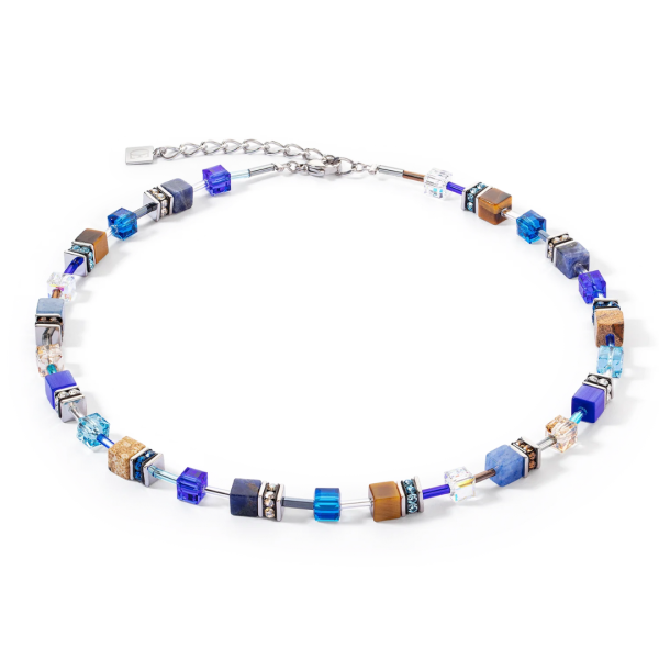 GEOCUBE Necklace Iconic Precious Brown & Blue