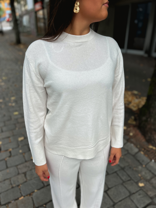 Emilie O-Neck Knit Pullover - Birch - Image 1