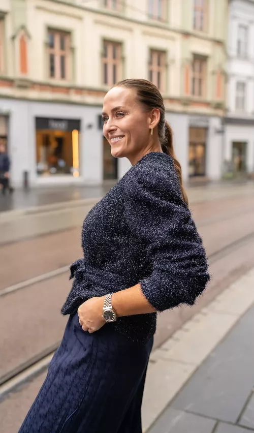 Elise jakke Navy Glitter|Elise jakke fra Undorn