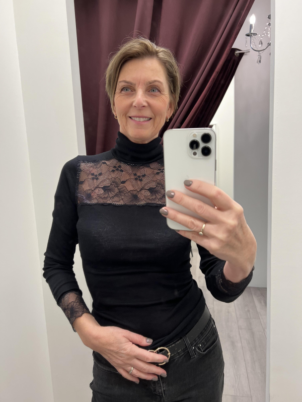 Silky wool glam, høy hals - Image 1