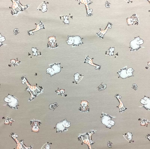 Jersey Print Baby dyr Sand - Image 1