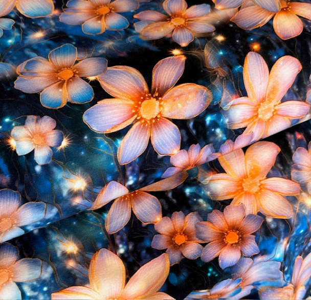 Jersey Print med blomster