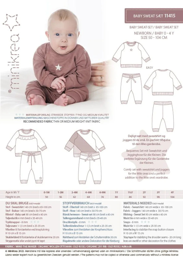 Minikrea 11415- Baby Joggedress str 50-104 - Image 3