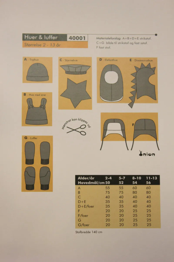 Onion 40001 Luer og votter til barn - Image 2