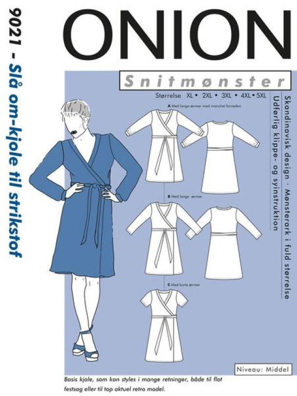 Onion 9021 Omslagskjole XL- 5XL - Image 1