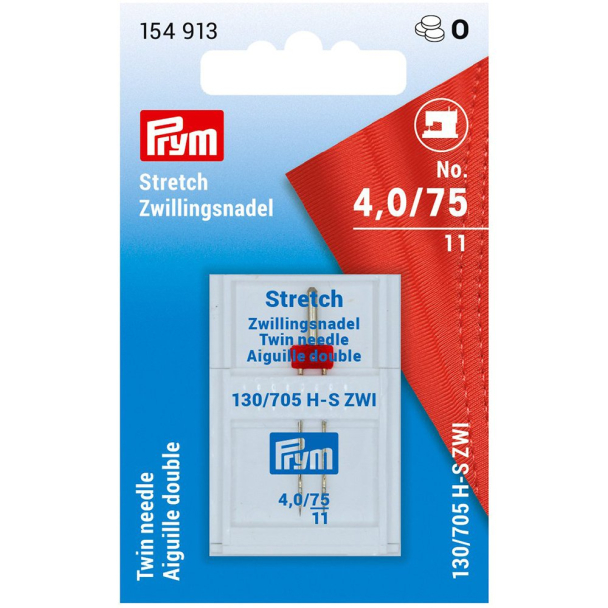 Prym Symaskinnåler Tvilling – Strech 130/705 – 75/4.0mm