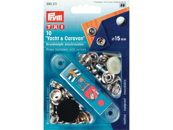 Prym trykknapper Yarcht & Caravan 15 mm