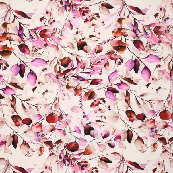 Viskose Jersey Blomster Lyserød - Image 1