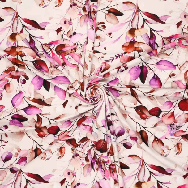 Viskose Jersey Blomster Lyserød - Image 2