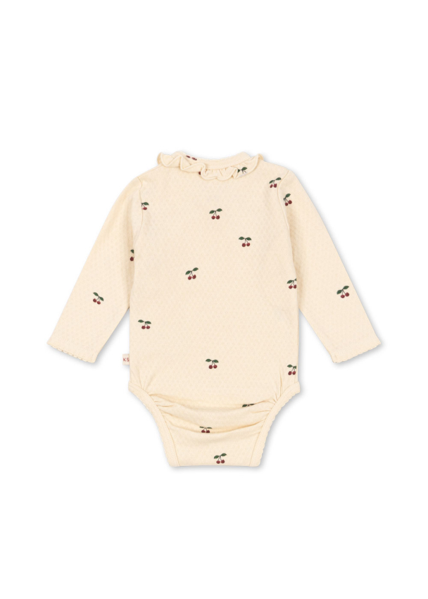 Konges Sløjd | Sui Newborn Frill Body - Cherry - Image 2