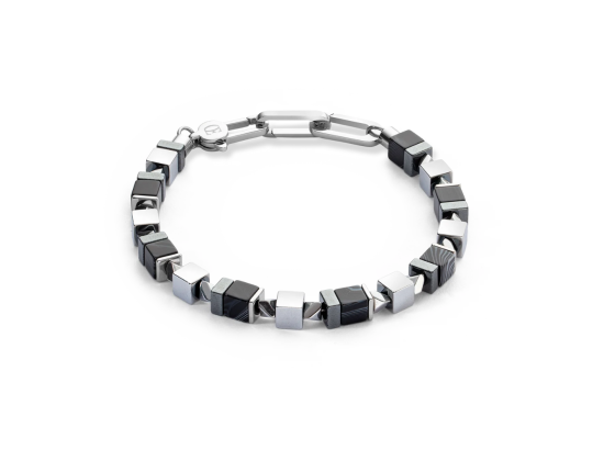 Bracelet Precious Cubes Black & Silver