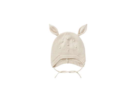 Gene Deer Knit Hat, Turtledove Melange - Lil' Atelier