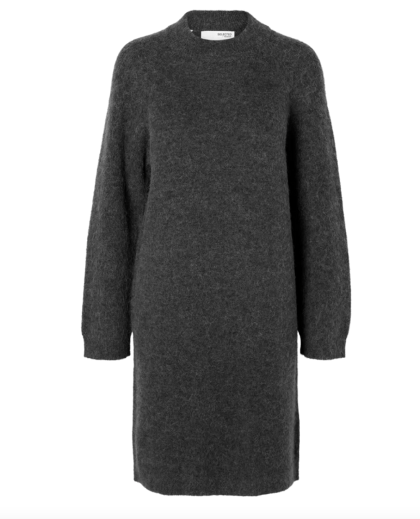 Lulu High Neck Knit Dress - Volcanic Ash - Image 2