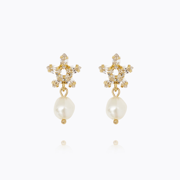 Emmy Earrings -  Gold Pearl 