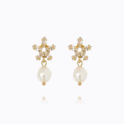 Emmy Earrings -  Gold Pearl 