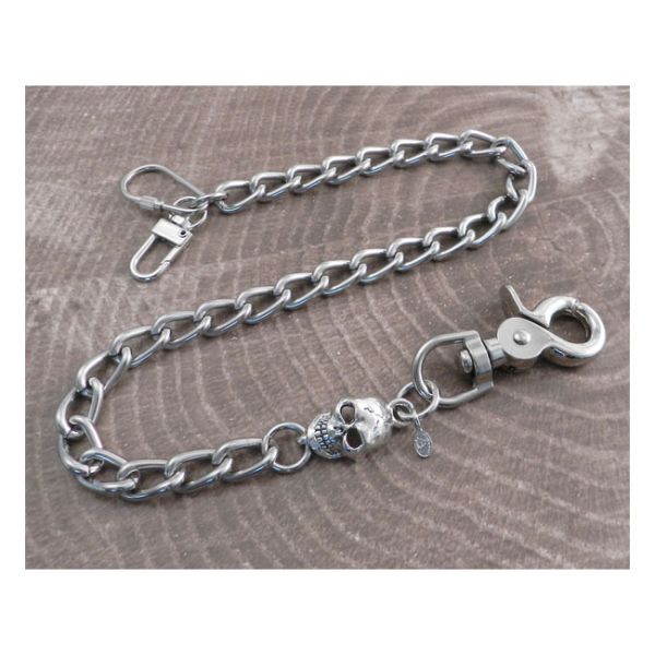  Wallet Chain with Skull Link 16"