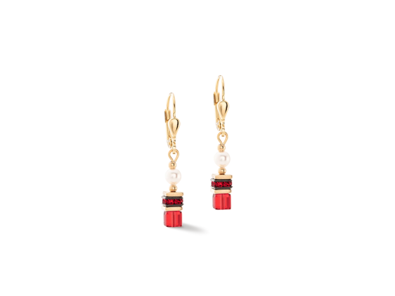 Earrings Sparkling Princess Gold & Red