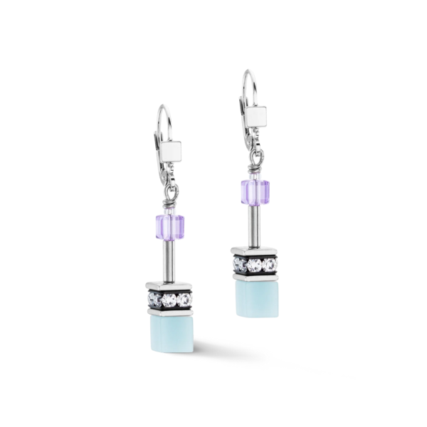 GEOCUBE Earrings Iconic Iconic Aqua & Lilac