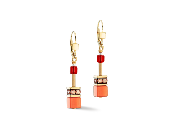 GEOCUBE Earrings Iconic Iconic Gold & Red