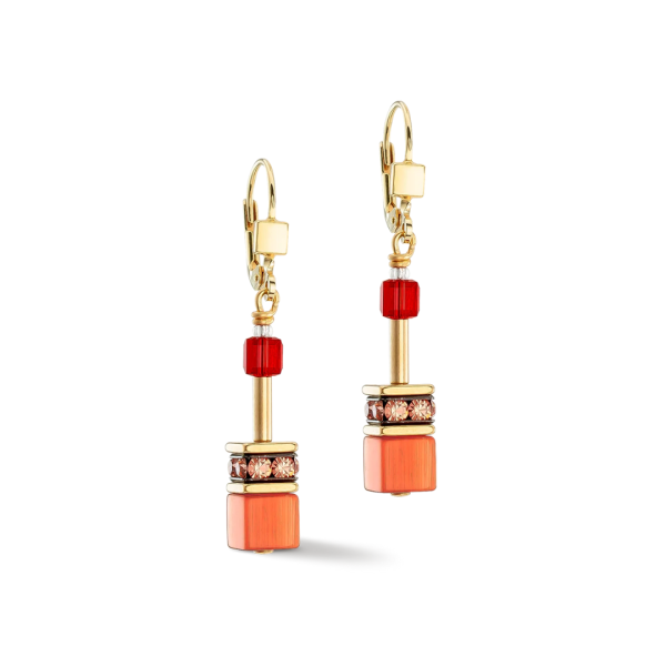 GEOCUBE Earrings Iconic Iconic Gold & Red