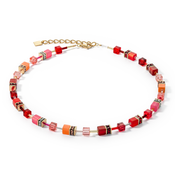 GEOCUBE Necklace Iconic Gold & Red