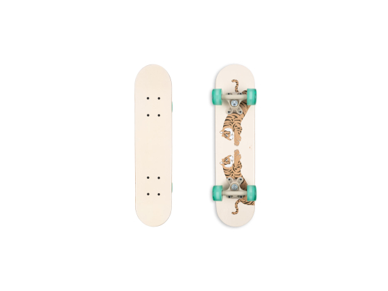 Skateboard med blinkende hjul, Tiger - Konges Sløjd