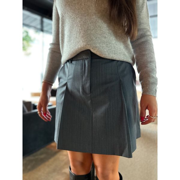 Fenia Mini Skirt - Steel Gray