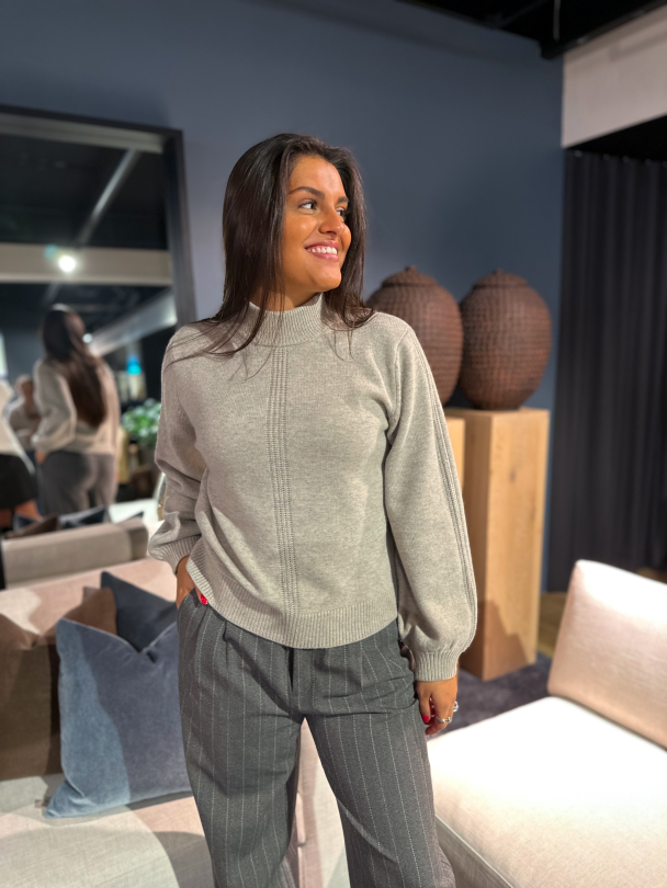 Nica High Neck Knit - Oatmeal  - Image 2