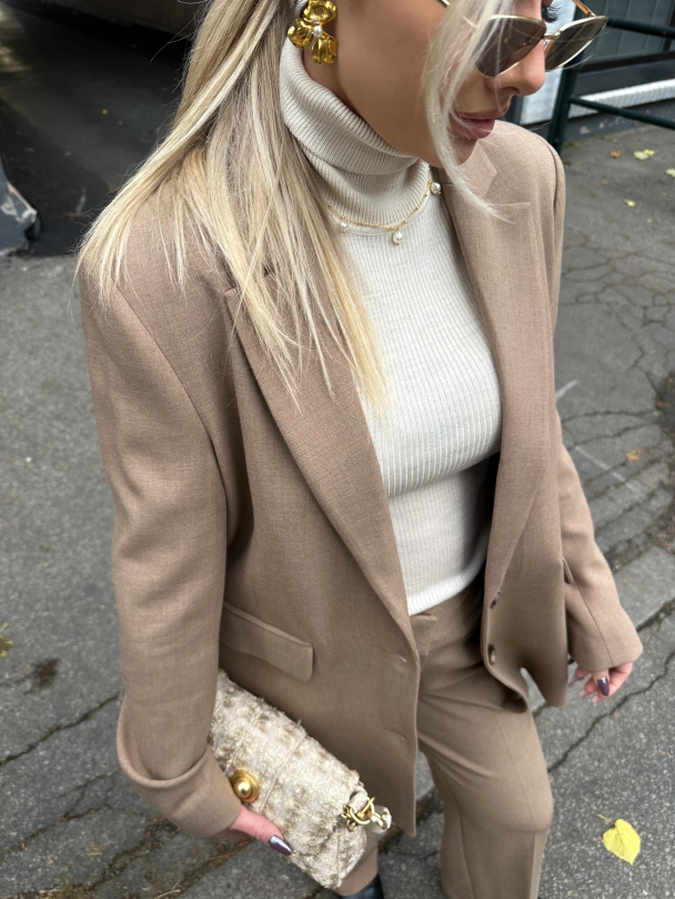 Rita Relaxed Blazer - Camel - Image 3
